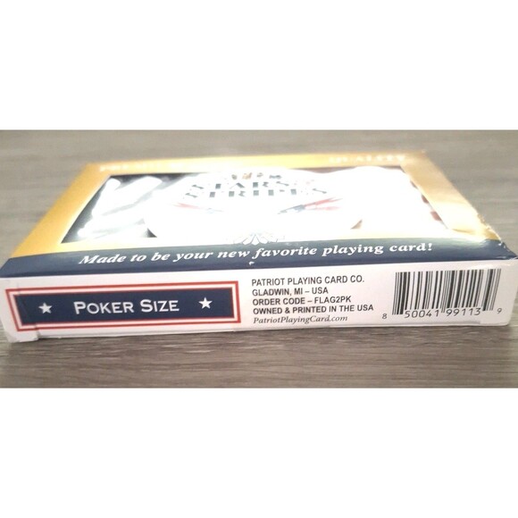2 Deck Pk  Patriot Playing Card Co Premium American Flag Patriotic Stars Stripes - Picture 4 of 10